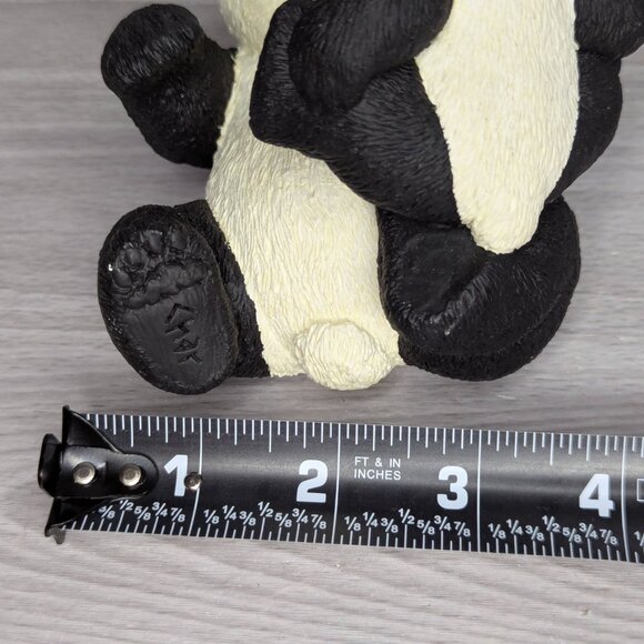 Marty Sculpture Inc Bear Foot Char-ming 7704 Panda Figurine on Wooden Base - Picture 12 of 14